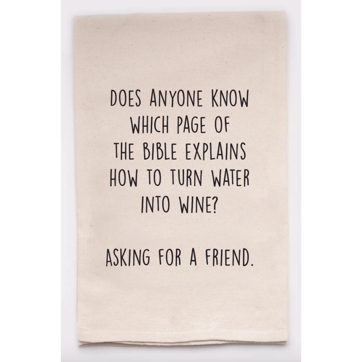 Water Into Wine Tea Towel - Zinnias Gift Boutique