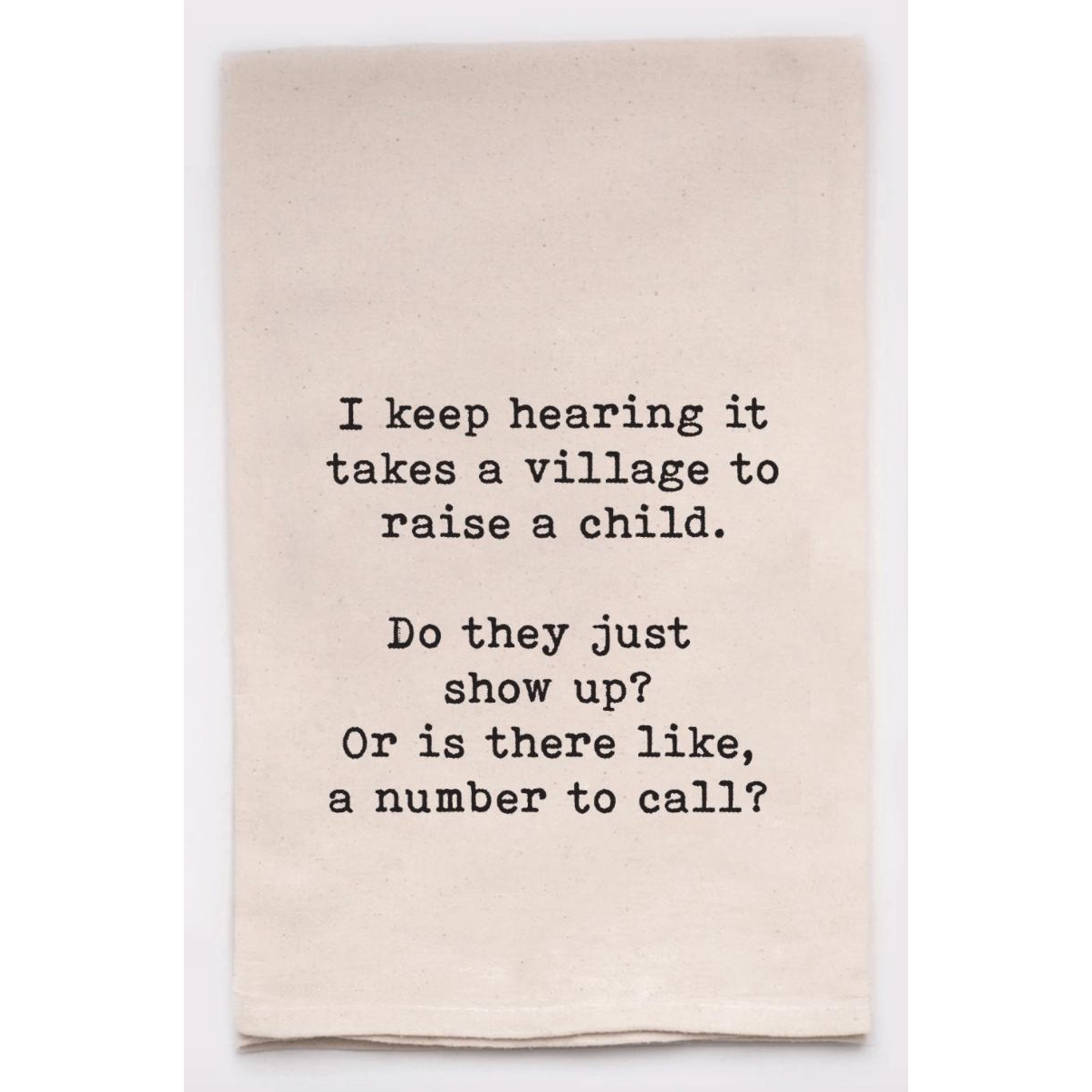 Takes A Village Tea Towel - Zinnias Gift Boutique