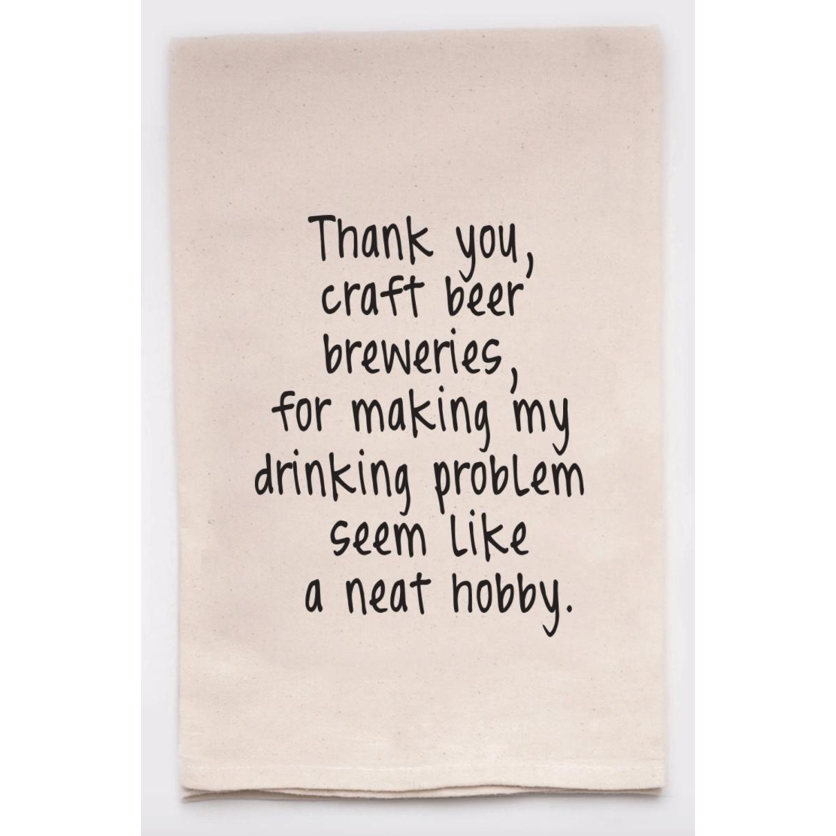Craft Beer Tea Towel - Zinnias Gift Boutique