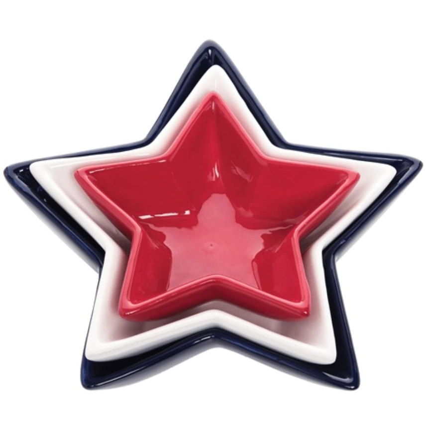 Patriotic Star Dish Set - Zinnias Gift Boutique