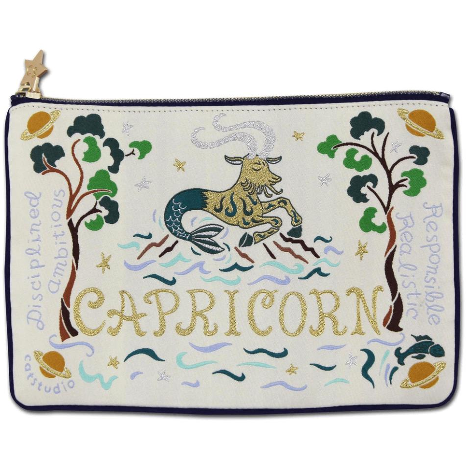 Capricorn Astrology Zip Pouch - Zinnias Gift Boutique