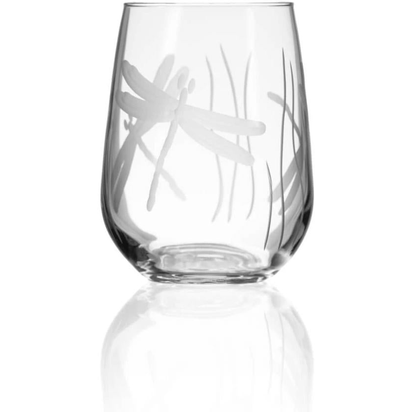 Dragonfly 17oz Stemless Wine Glass - Zinnias Gift Boutique