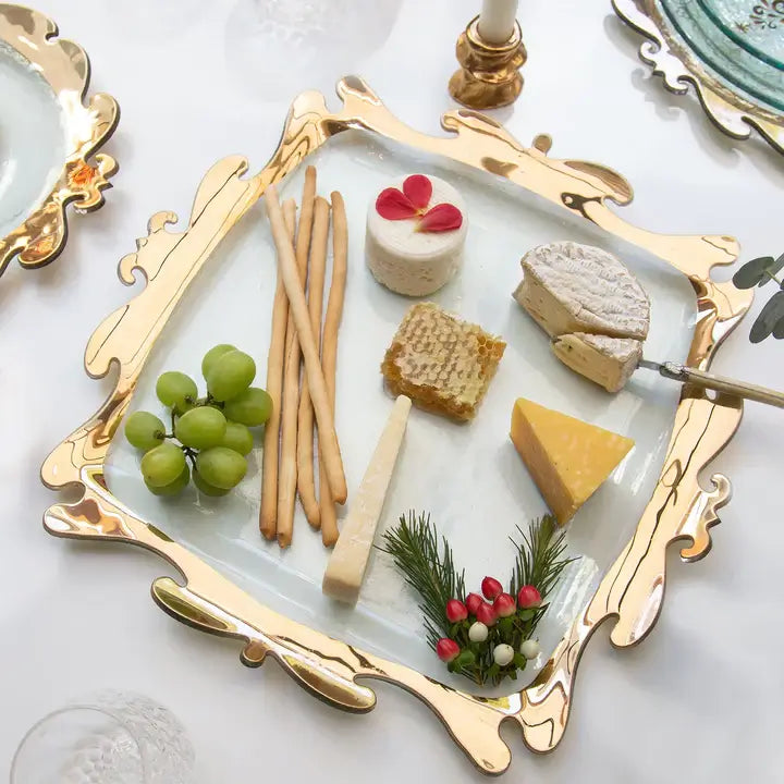 15" Square Platter - Zinnias Gift Boutique