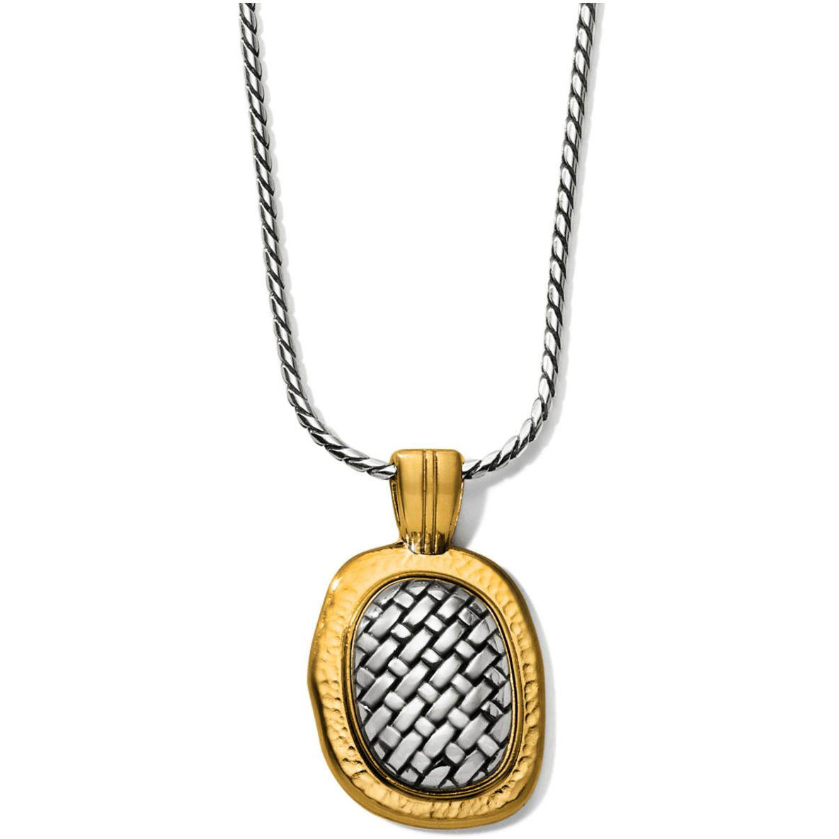 Ferrara Artisan Two Tone Pendant Necklace - Zinnias Gift Boutique