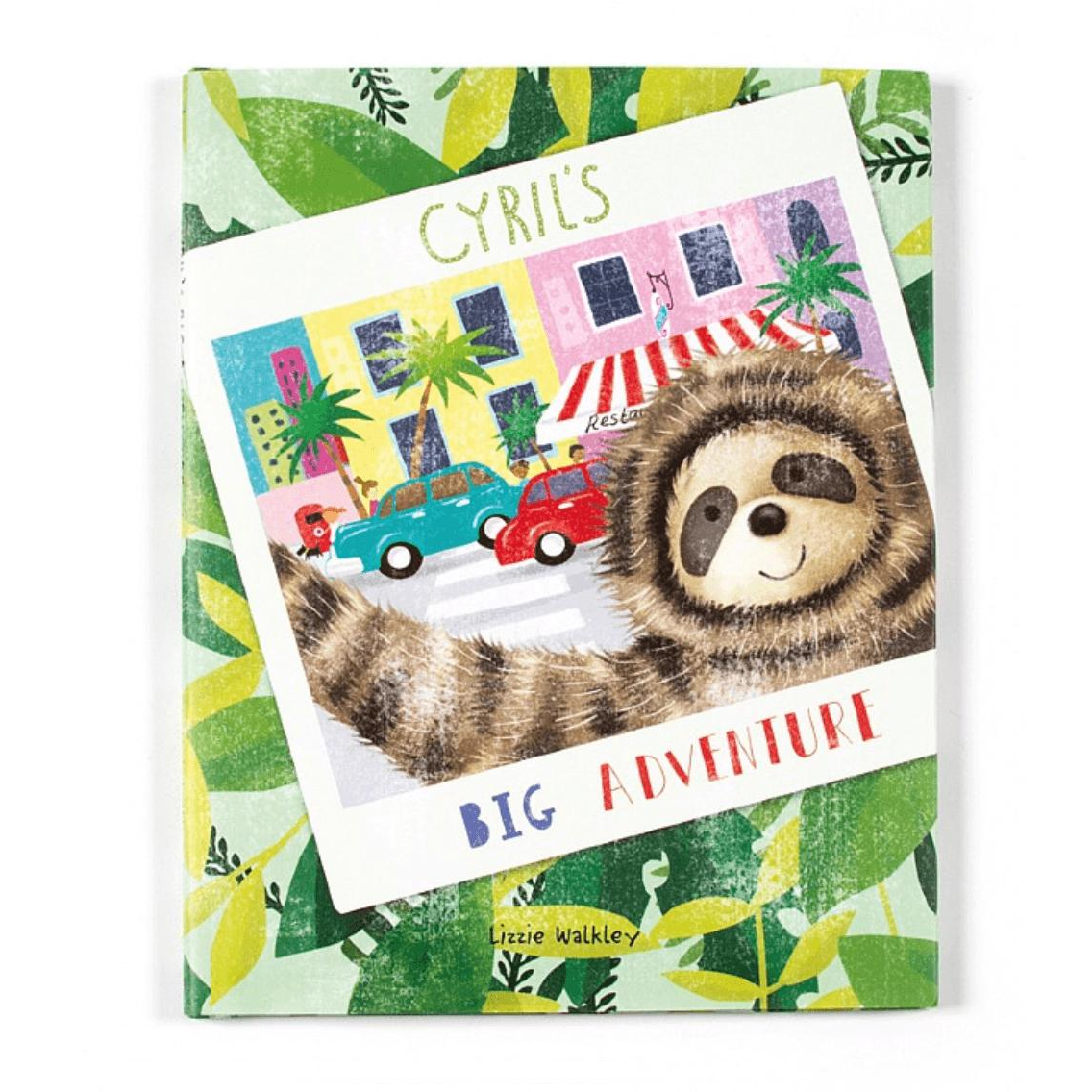 Jellycat Cyril's Big Adventure children's book with colorful illustrated cover featuring Cyril the character.