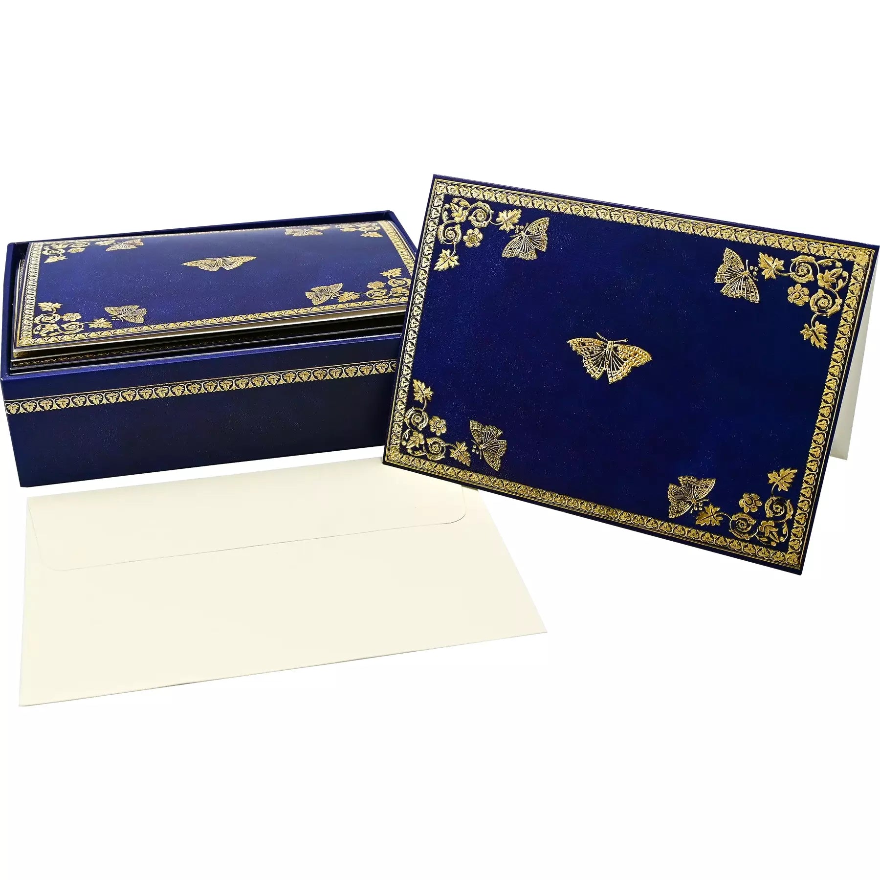 Gilded Butterflies Note Cards - Zinnias Gift Boutique