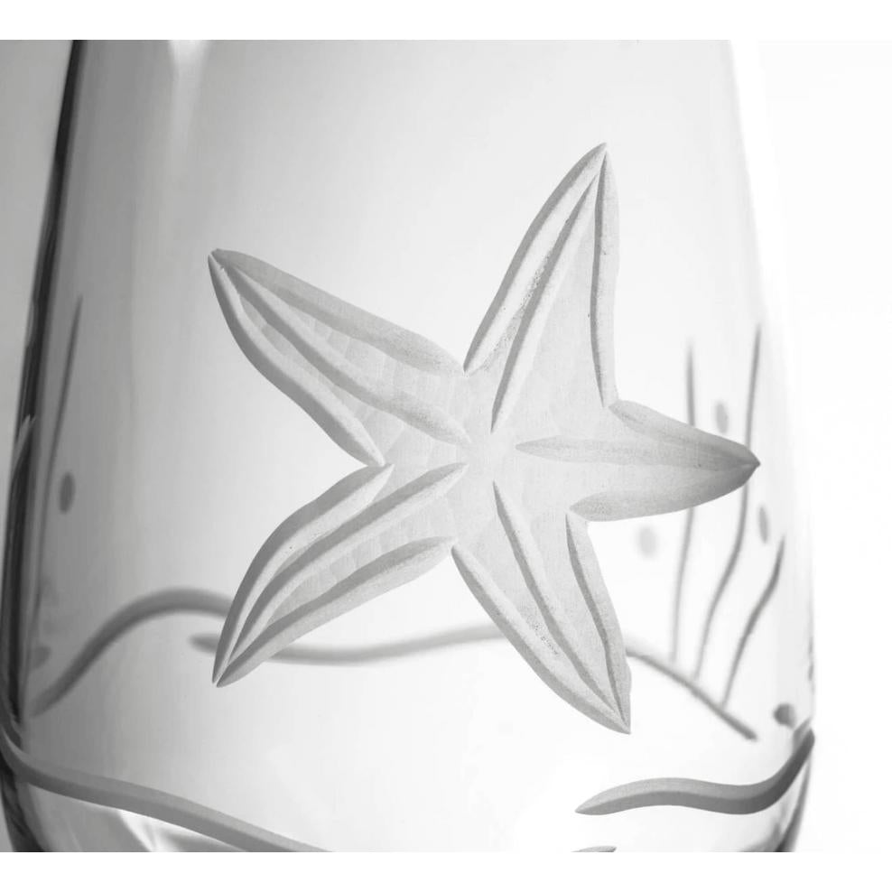 Starfish 17oz Stemless Wine Glass - Zinnias Gift Boutique