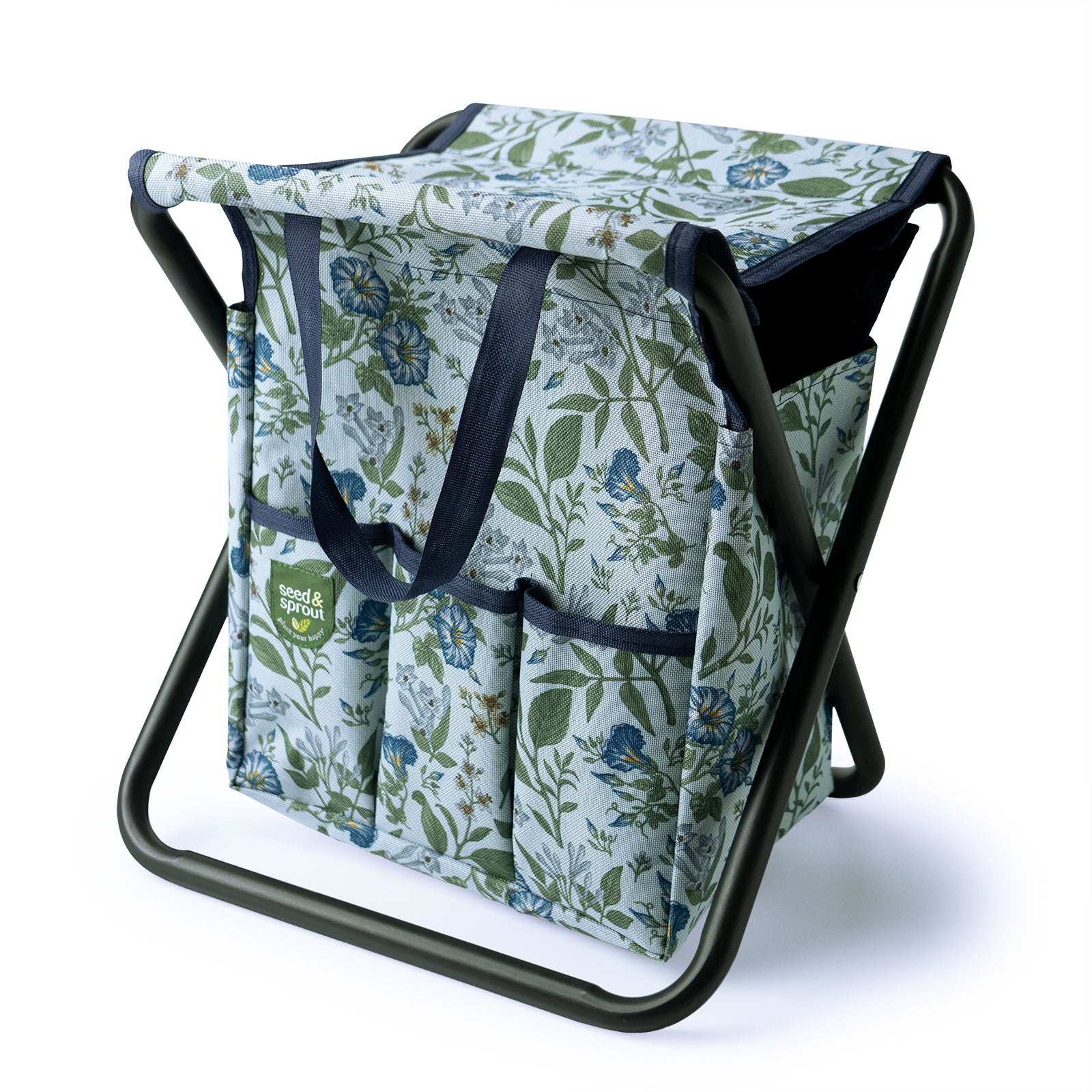 Folding Garden Stool w/tool pockets - Zinnias Gift Boutique