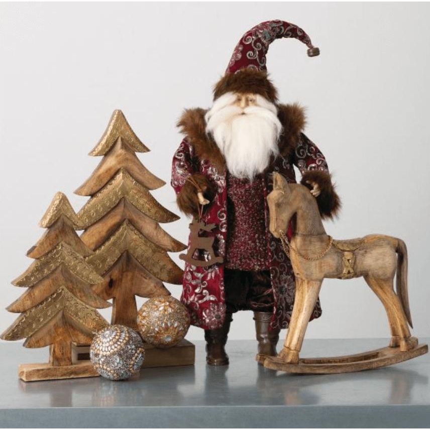 Handcrafted Wood Tabletop Tree Set - Zinnias Gift Boutique