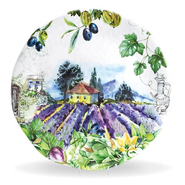 Campagna  Melamine Serveware Large Round Platter - Zinnias Gift Boutique