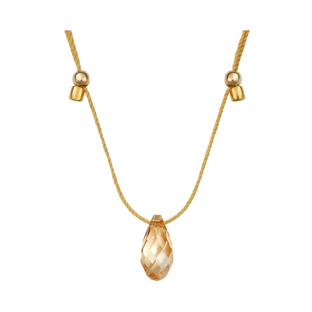 Gold Shade Silk Slider Necklace - Zinnias Gift Boutique