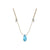 Aqua Silk Slider Necklace - Zinnias Gift Boutique