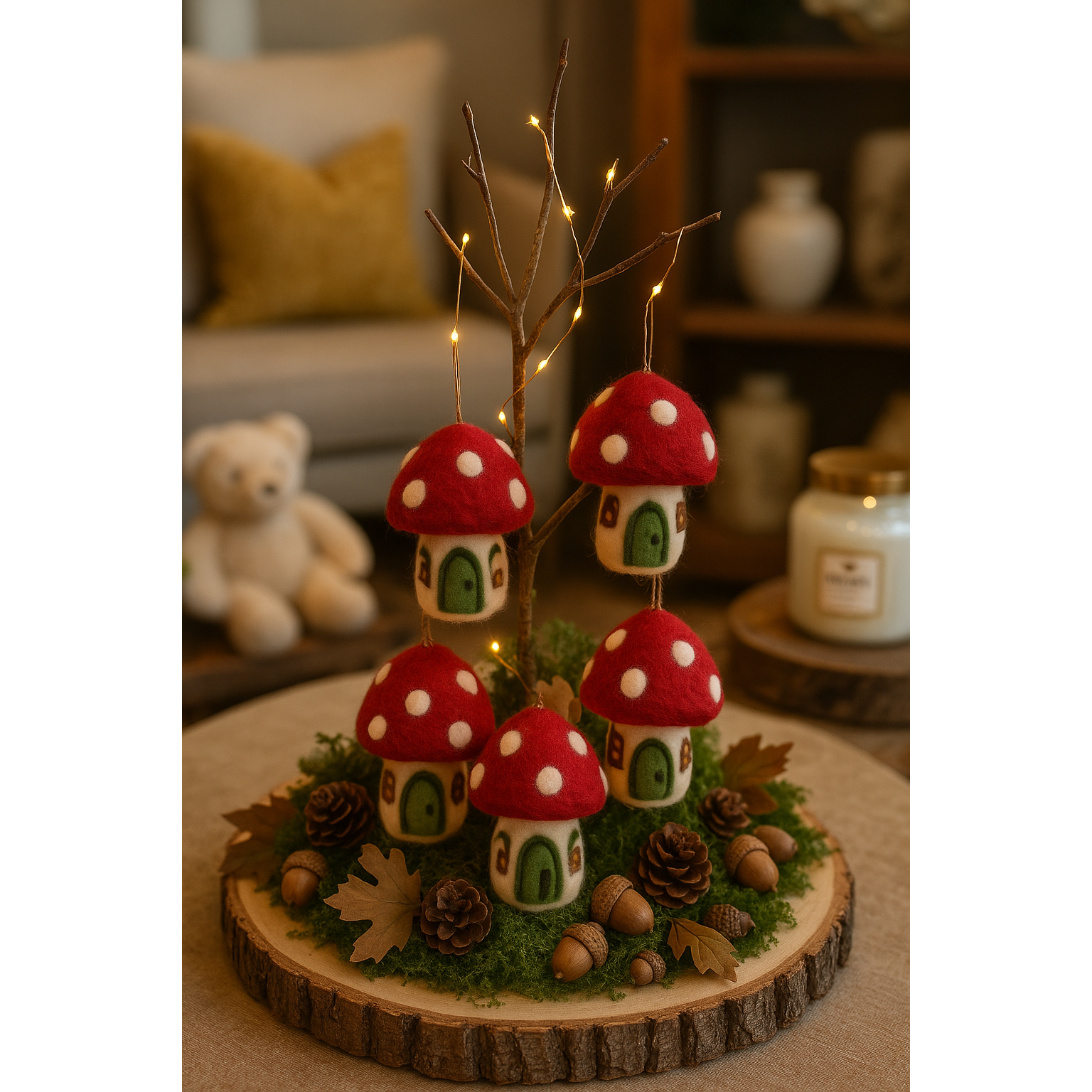 Mushroom House Ornament Nepal - Zinnias Gift Boutique