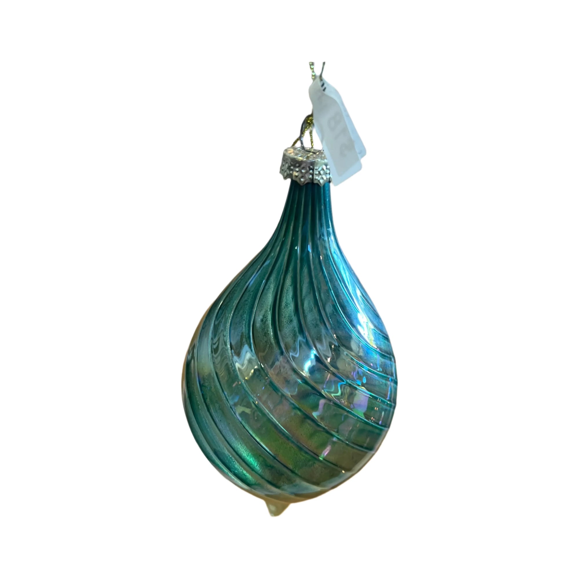 Sea Green Blue Glass ornament - Zinnias Gift Boutique