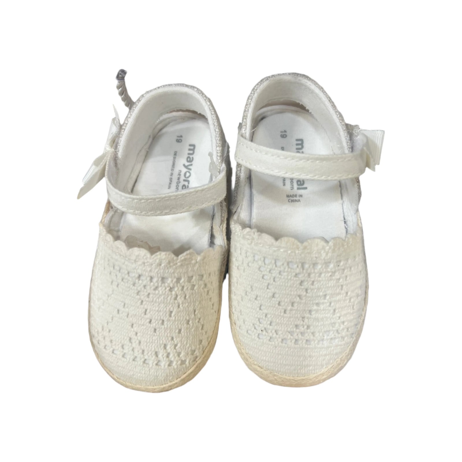 Infant Shoes Mayoral white espirales - Zinnias Gift Boutique
