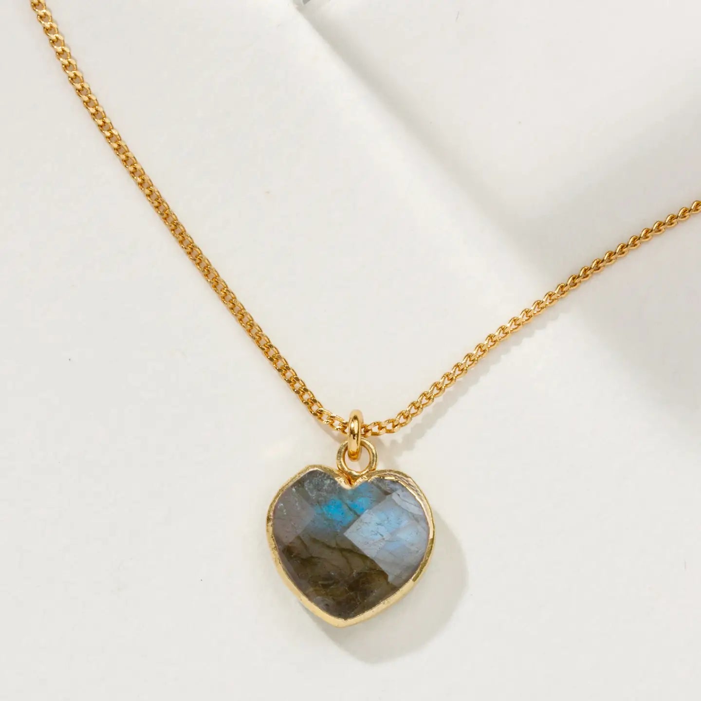 Conversation Heart Necklace- Labradorite - Zinnias Gift Boutique