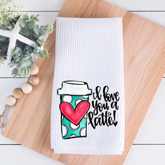 Microfiber Tea Towel Hearts - Zinnias Gift Boutique