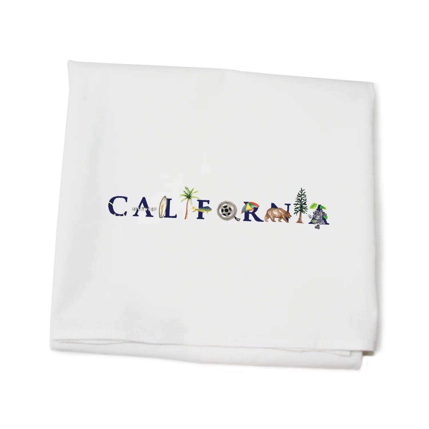 California Tea Towel Zinnias Exclusive - Zinnias Gift Boutique