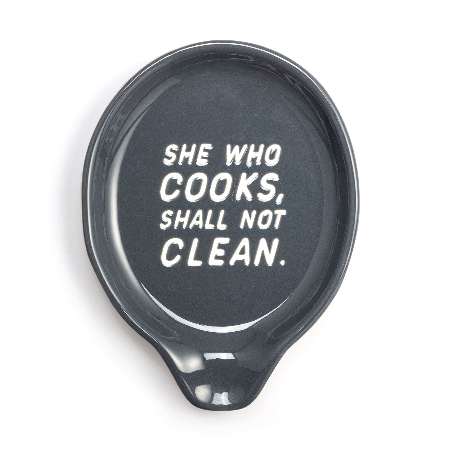 She Who Cooks Spoon Rest - 4.5x6in - Zinnias Gift Boutique