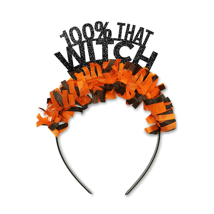 100% That Witch Halloween Adult Party Crown Headband - Zinnias Gift Boutique