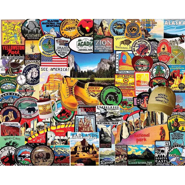 National Park Badges (1057pz) - 1000 Piece Jigsaw Puzzle