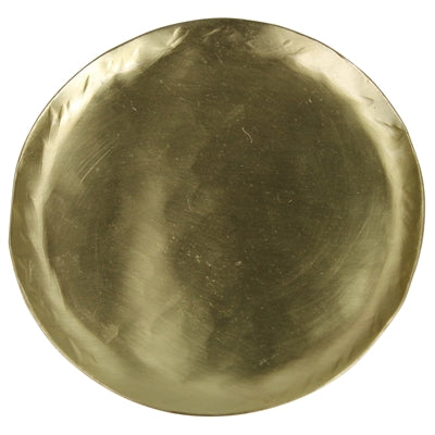 Round Tray, Hammered Brass - Zinnias Gift Boutique