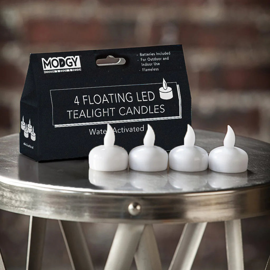 water-activated, floating LED candles 4 pack