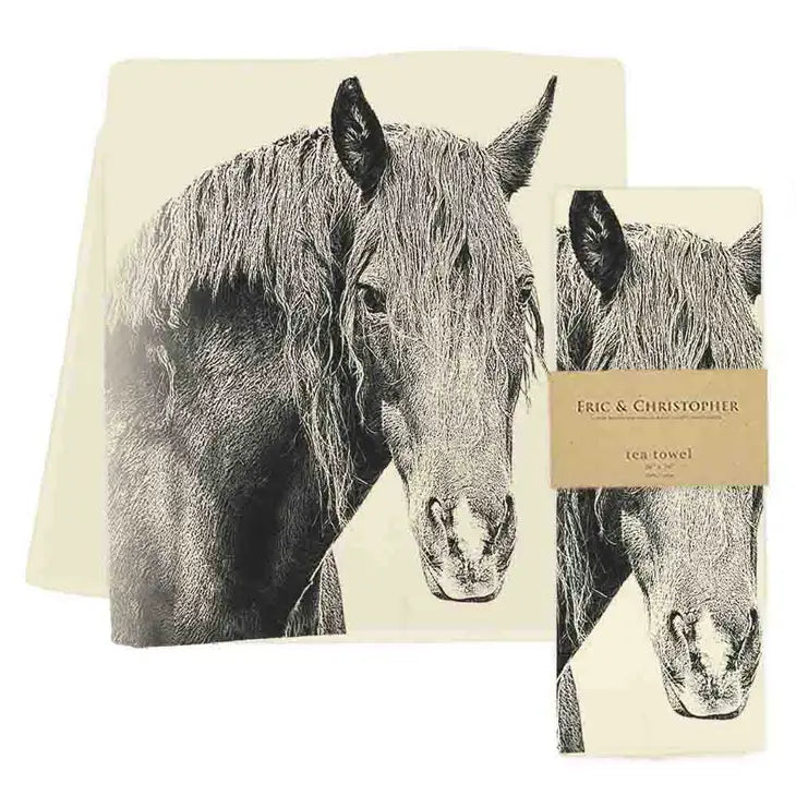 Horse #2 Tea Towel - Zinnias Gift Boutique