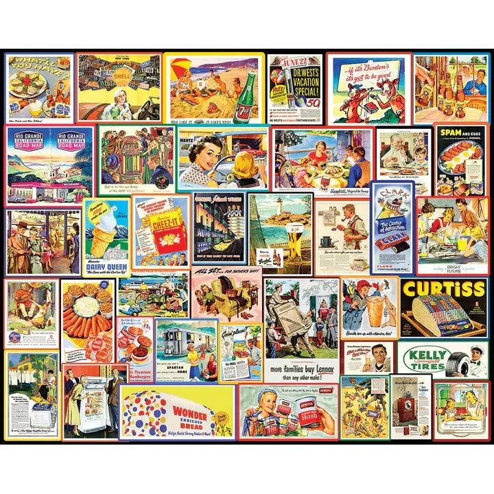 Great Old Ads (1505pz) - 1000 Piece Jigsaw Puzzle