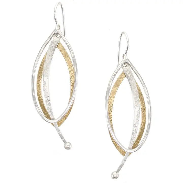 Layered Oval and Pendulum Earring