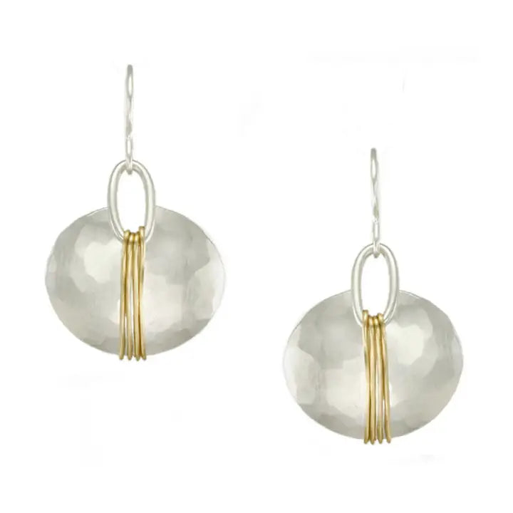 Wire-Wrapped Oval Earring
