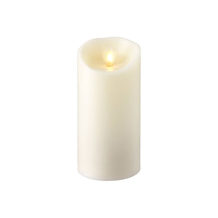 3&quot; x 6&quot; Moving Flame Ivory Pillar Candle - Zinnias Gift Boutique