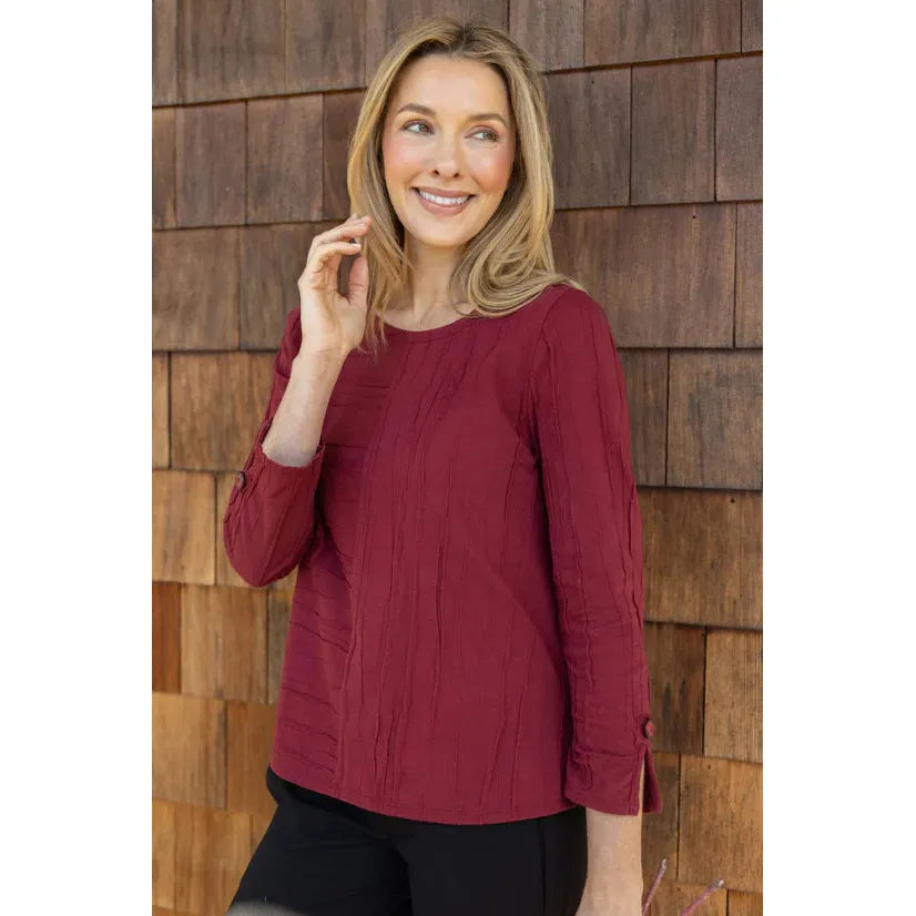 Steady Stream Button Back Pullover - Zinnias Gift Boutique