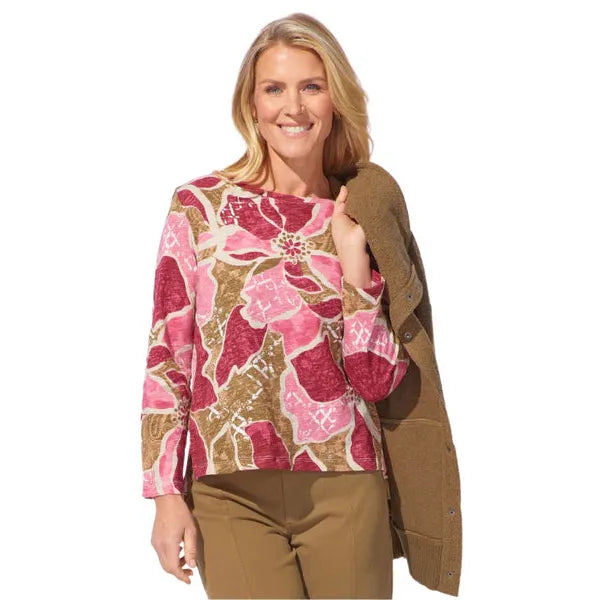 Cotton Slub Boxy Tee Rose - Zinnias Gift Boutique