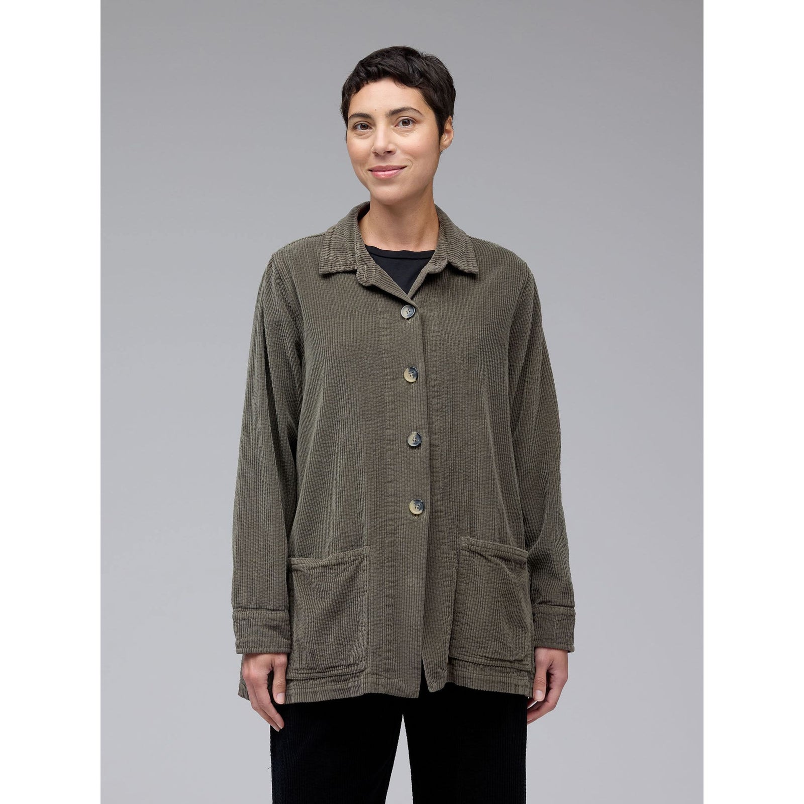 Lux Cord Car Coat - Cola - Zinnias Gift Boutique