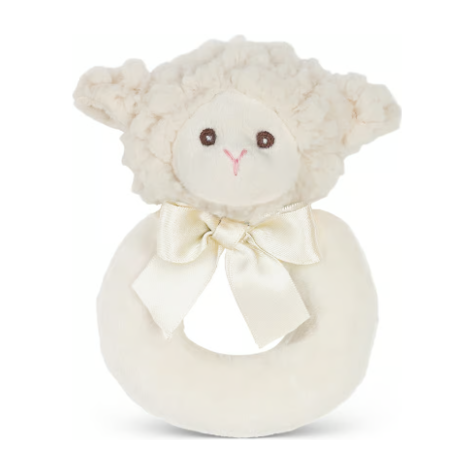Lil&#39; Lamby Lamb Ring Rattle - Zinnias Gift Boutique