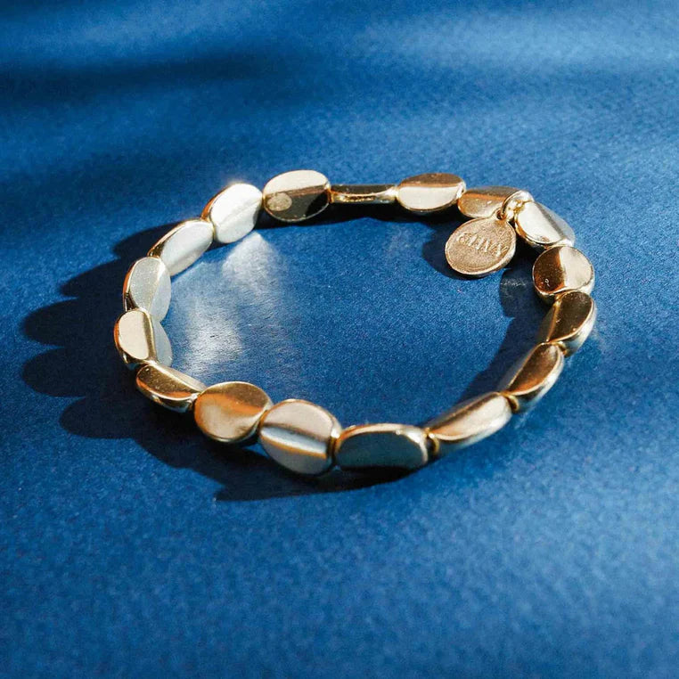 Oval Smooth Stretch Bracelet - Zinnias Gift Boutique