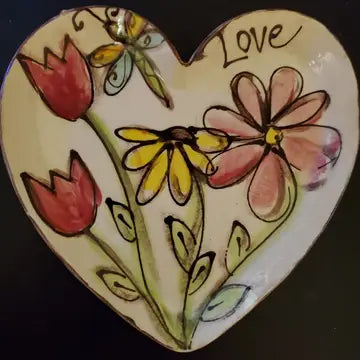 Small Heart Plate - Zinnias Gift Boutique