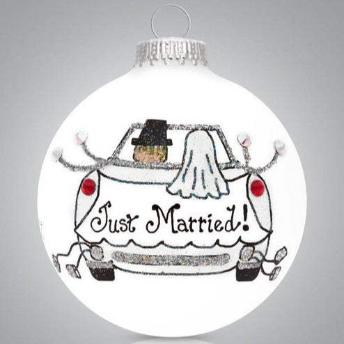 Just Married Car Ornament - Zinnias Gift Boutique