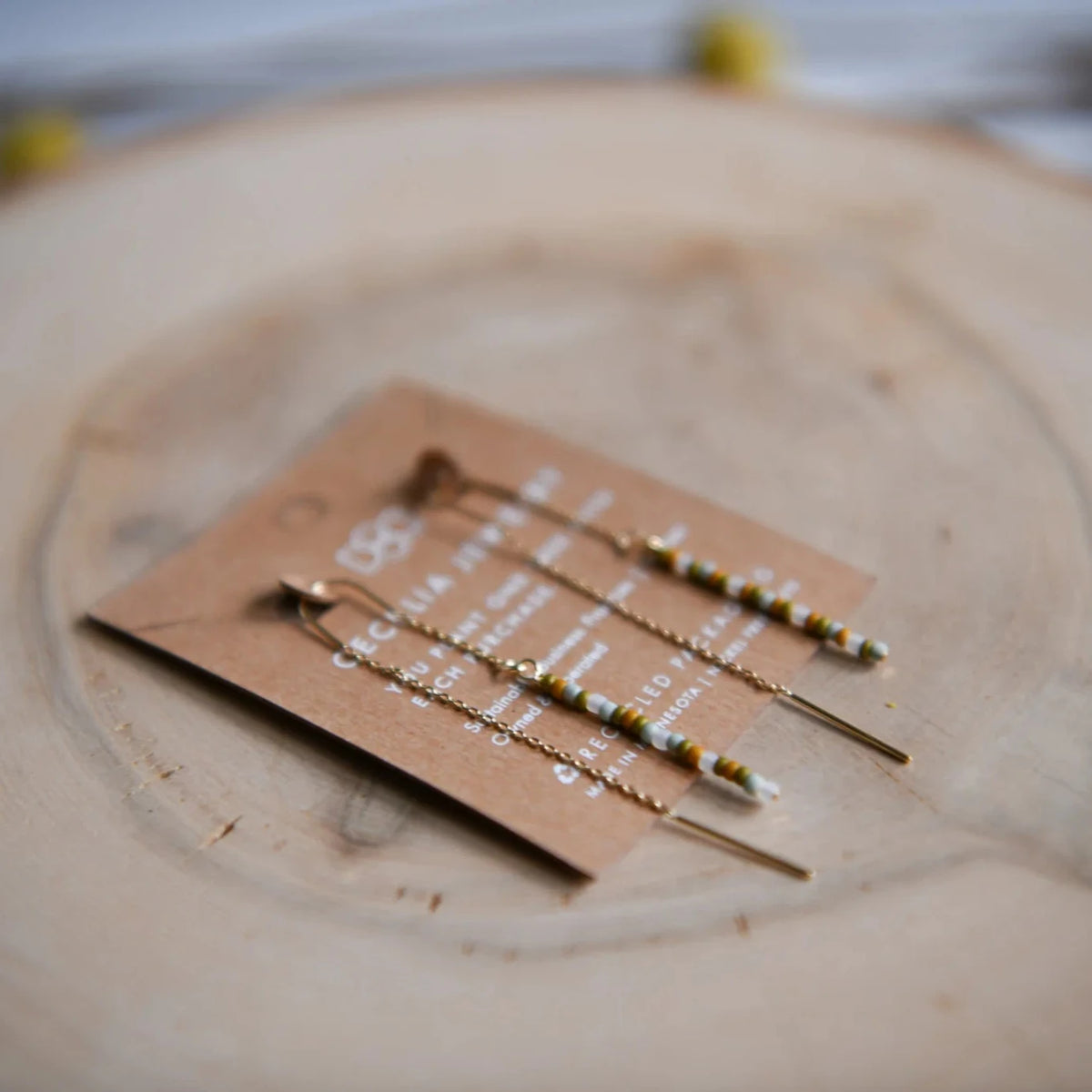 Threader Earrings seed bead