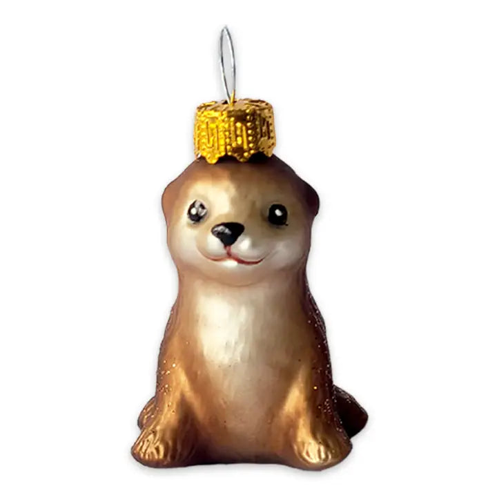 Mini Sea Lion Glass Ornament - Zinnias Gift Boutique