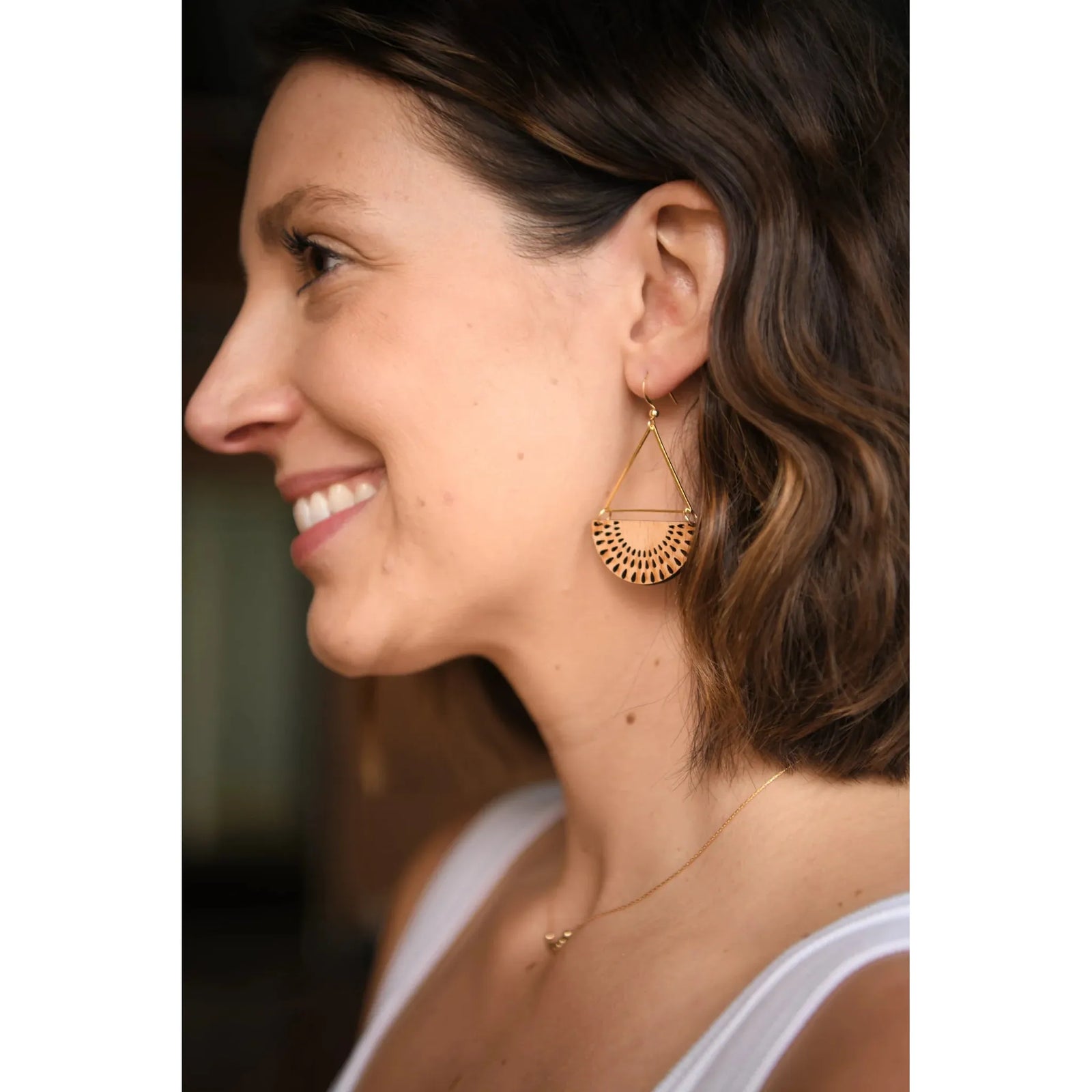 Half Moon Pomegranate Brass - Zinnias Gift Boutique