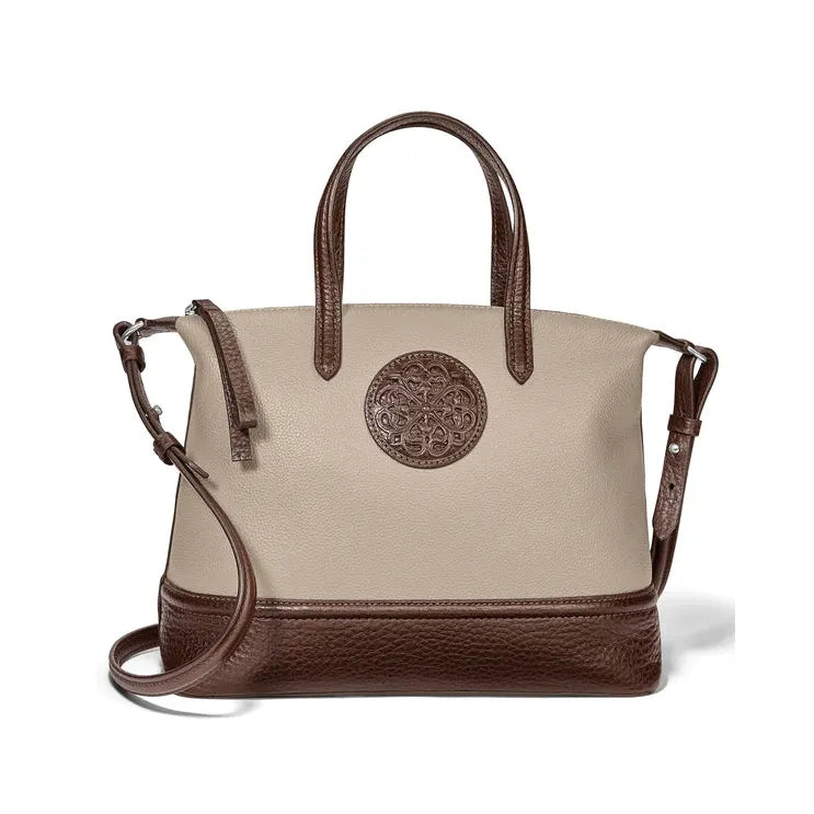 Mink/Brn Audrey Satchel - Zinnias Gift Boutique