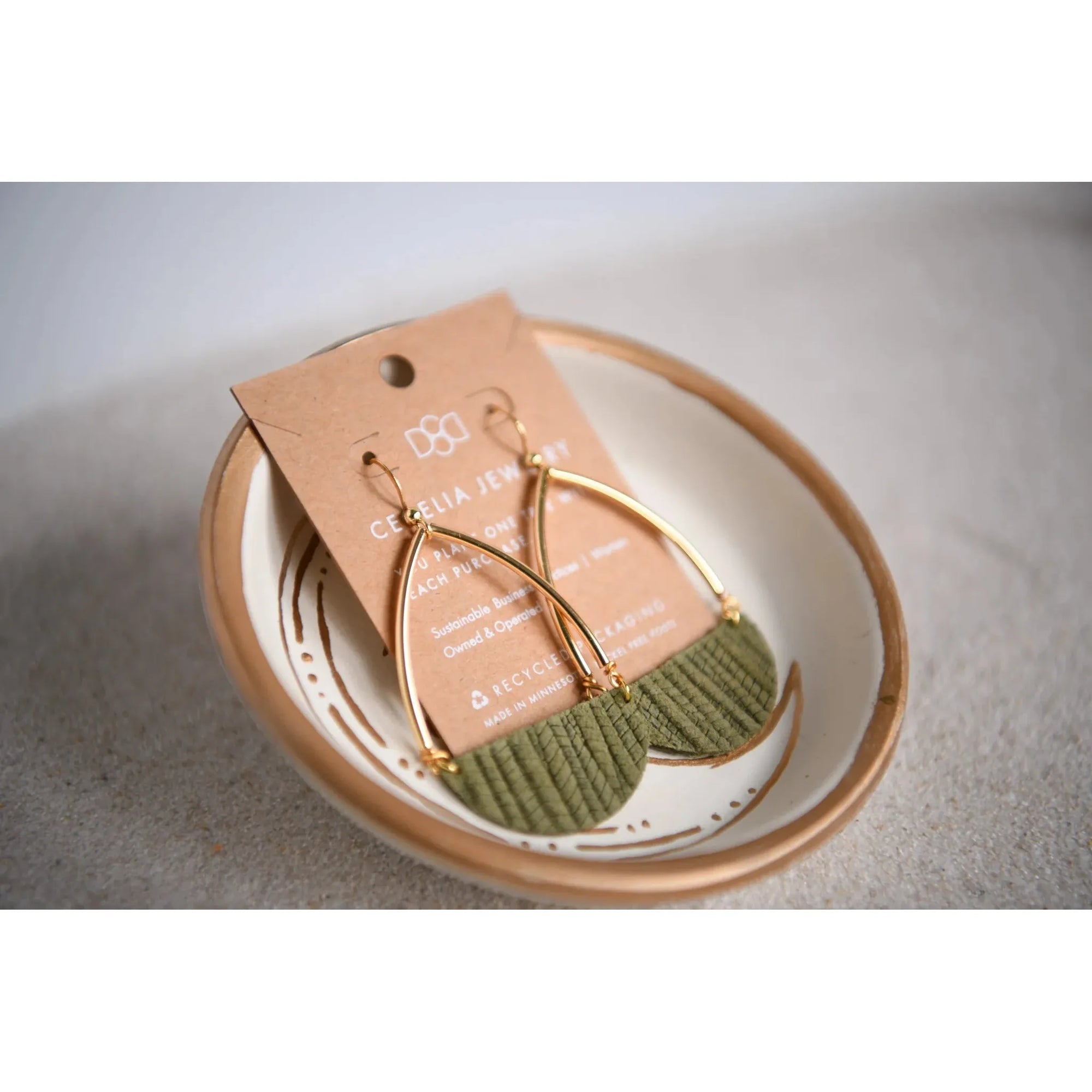 Half Moon Teardrop Earrings - Zinnias Gift Boutique