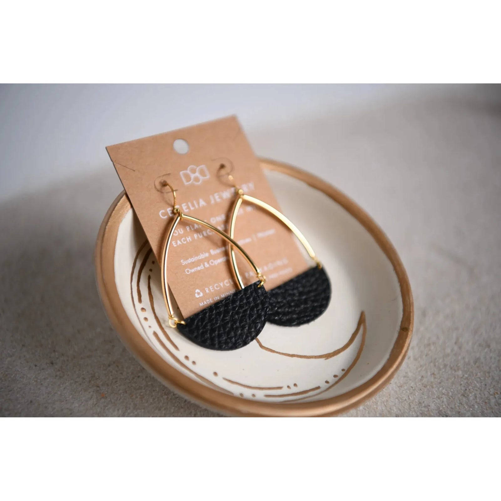 Half Moon Teardrop Earrings - Zinnias Gift Boutique