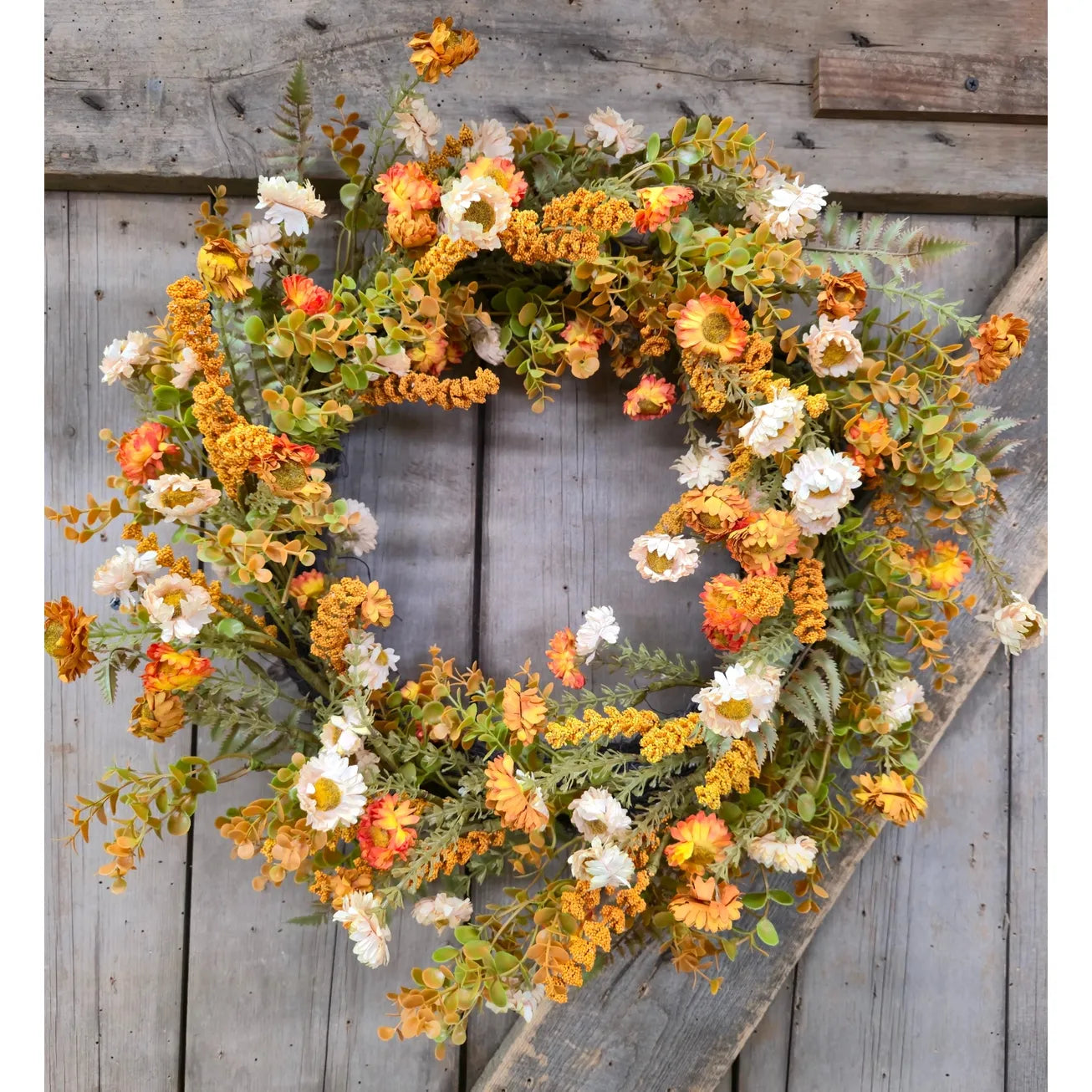 Marigold Meadow Wreath - Zinnias Gift Boutique