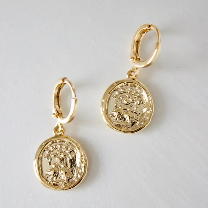 Wax Seal Huggie Earring - Zinnias Gift Boutique