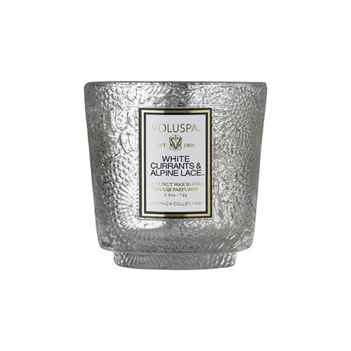 White Currants & Alpine Lace 2.5oz Glass Votive - Zinnias Gift Boutique