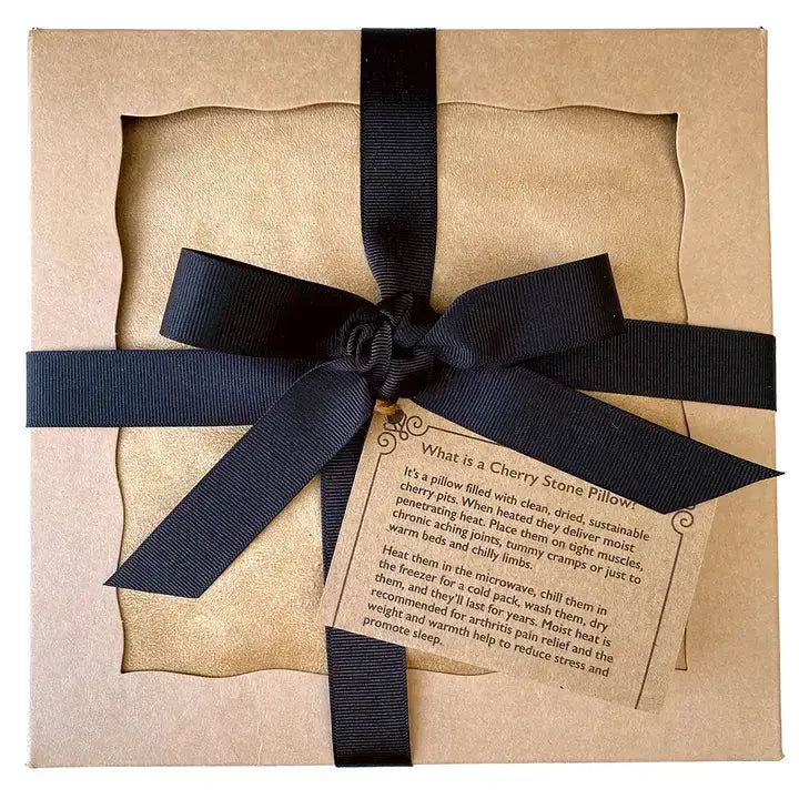 Large Rectangle Tan Ultra-Suede in Pie Box - Zinnias Gift Boutique