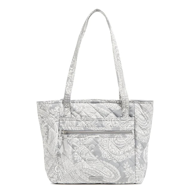 Small Vera Tote Bag Cloud Gray Paisley - Zinnias Gift Boutique
